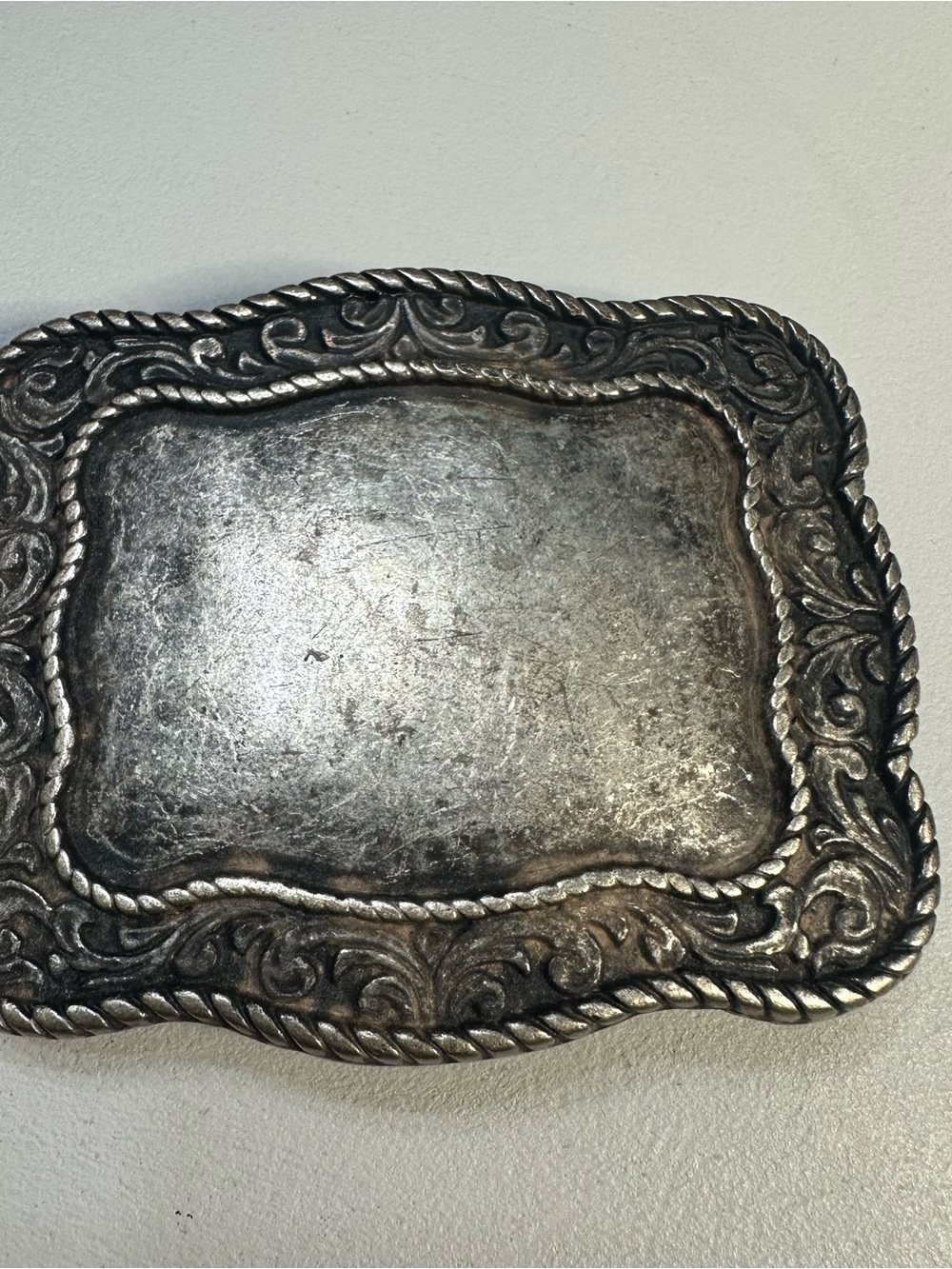 Buckle Silver Ornate Metal Belt Buckle